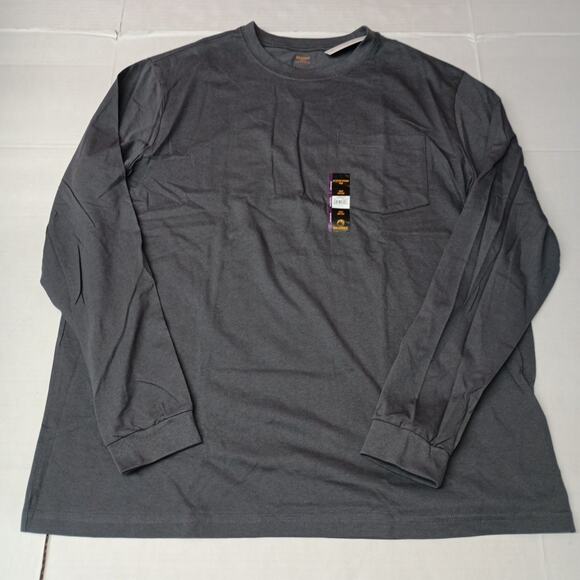 2 Brahma L/S Work T-Shirt Men's 2XLT 50-52 Gray Pocket Tee - Picture 2 of 9
